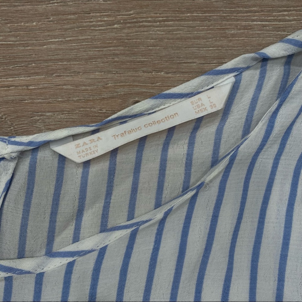 Women’s ZARA stripped blouse SzL - Picture 4 of 5